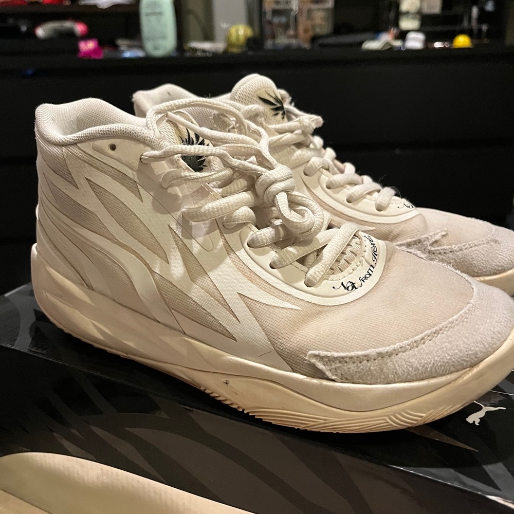 Stylish Cream High-Top Sneakers